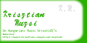 krisztian muzsi business card